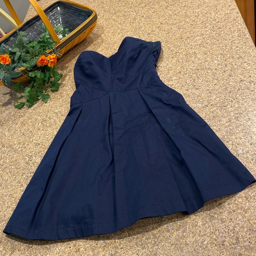 Bershka Blue Mini Dress WITH FLAWS Tag Says S26 Mex MISSING STRAPS